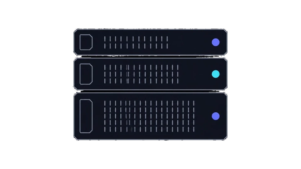 Dedicated server rack illustration — bare metal servers
