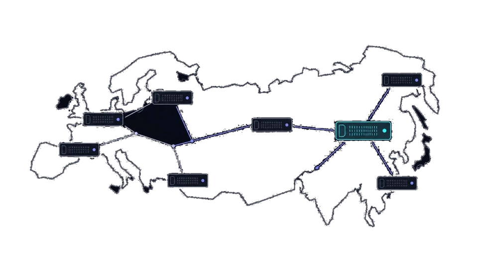 Network globe illustration — VPSbit server locations