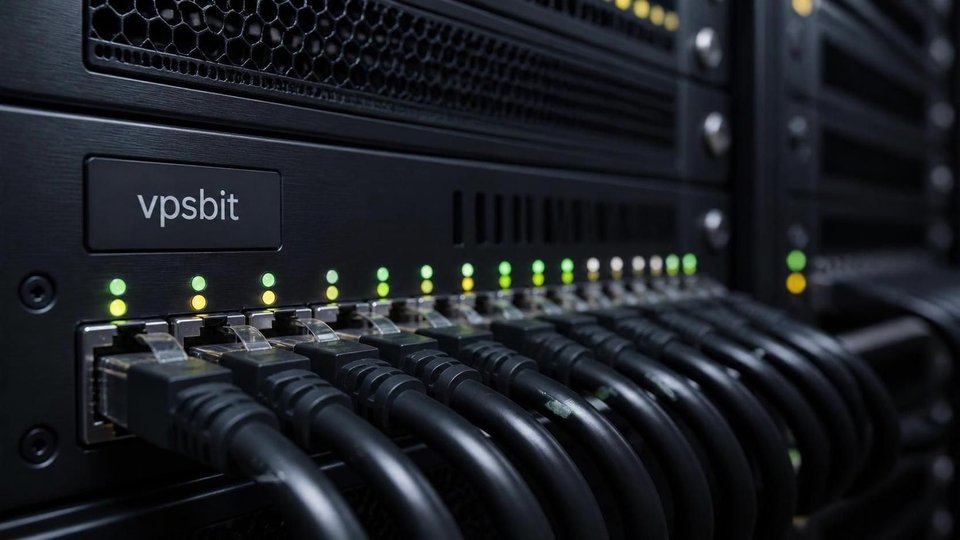 Singapore region server room: tall racks, LED bokeh